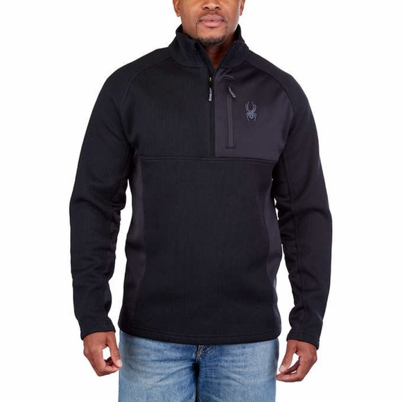 Men’s Gait Half Zip Black Jacket Spyder - Picture 2 of 11